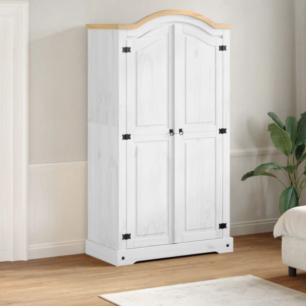 Armoire 2 portes 102 x 52 x 186 cm pin massif – vue d’ensemble