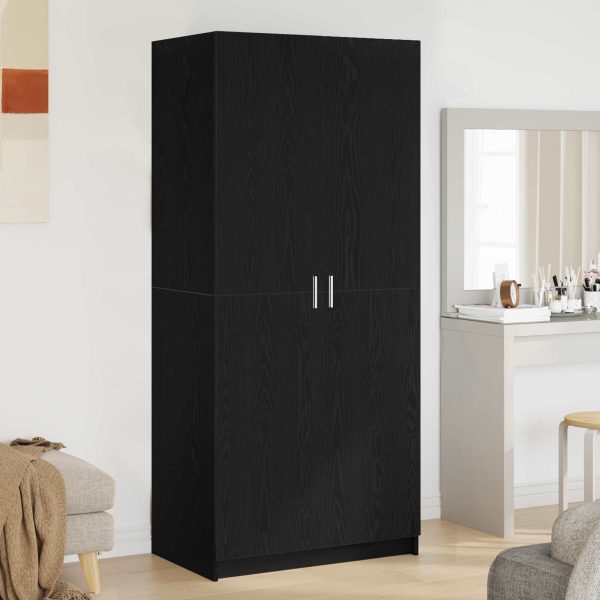 Armoire 2 portes 80 x 50,5 x 180 cm bois d’ingénierie – vue d’ensemble