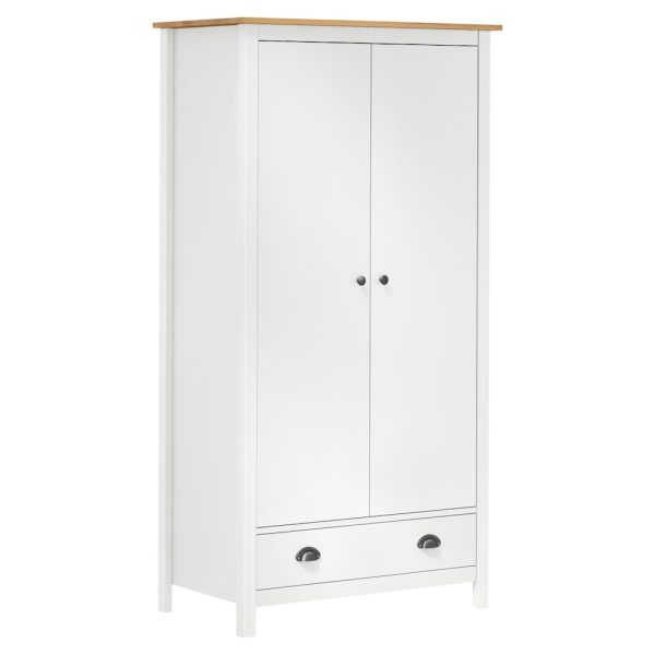 Armoire 2 portes 89 x 50 x 170 cm pin massif – vue d’ensemble