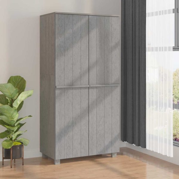 Armoire 2 portes 89 x 50 x 180 cm pin massif – vue d’ensemble