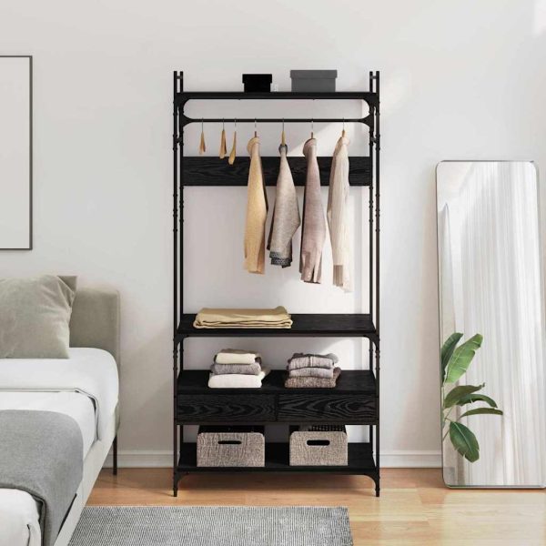 Armoire 2 portes peu profonde 89 x 39 x 184,5 cm bois d’ingénierie – vue d’ensemble