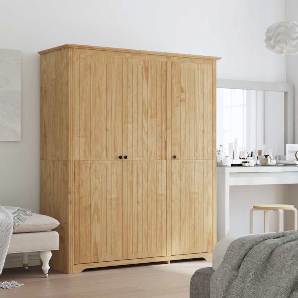 Armoire 3 portes 146 x 53,5 x 173 cm bois d’ingénierie – vue d’ensemble