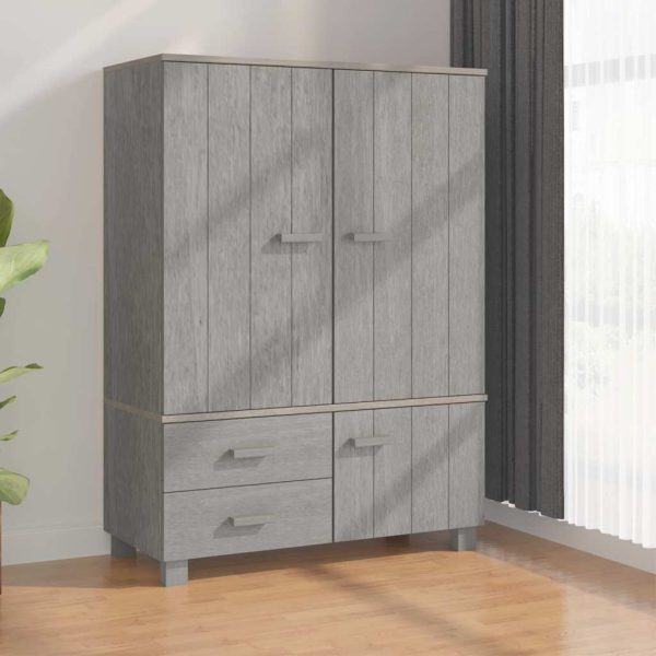 Armoire basse 2 portes 1 tiroir 99 x 45 x 137 cm pin massif – vue d’ensemble