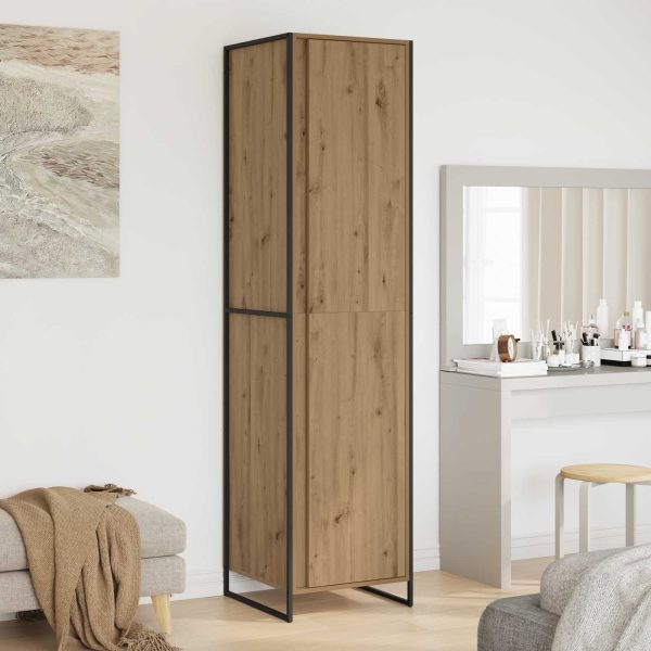 Armoire colonne 50 x 50 x 200 cm bois d’ingénierie – vue d’ensemble