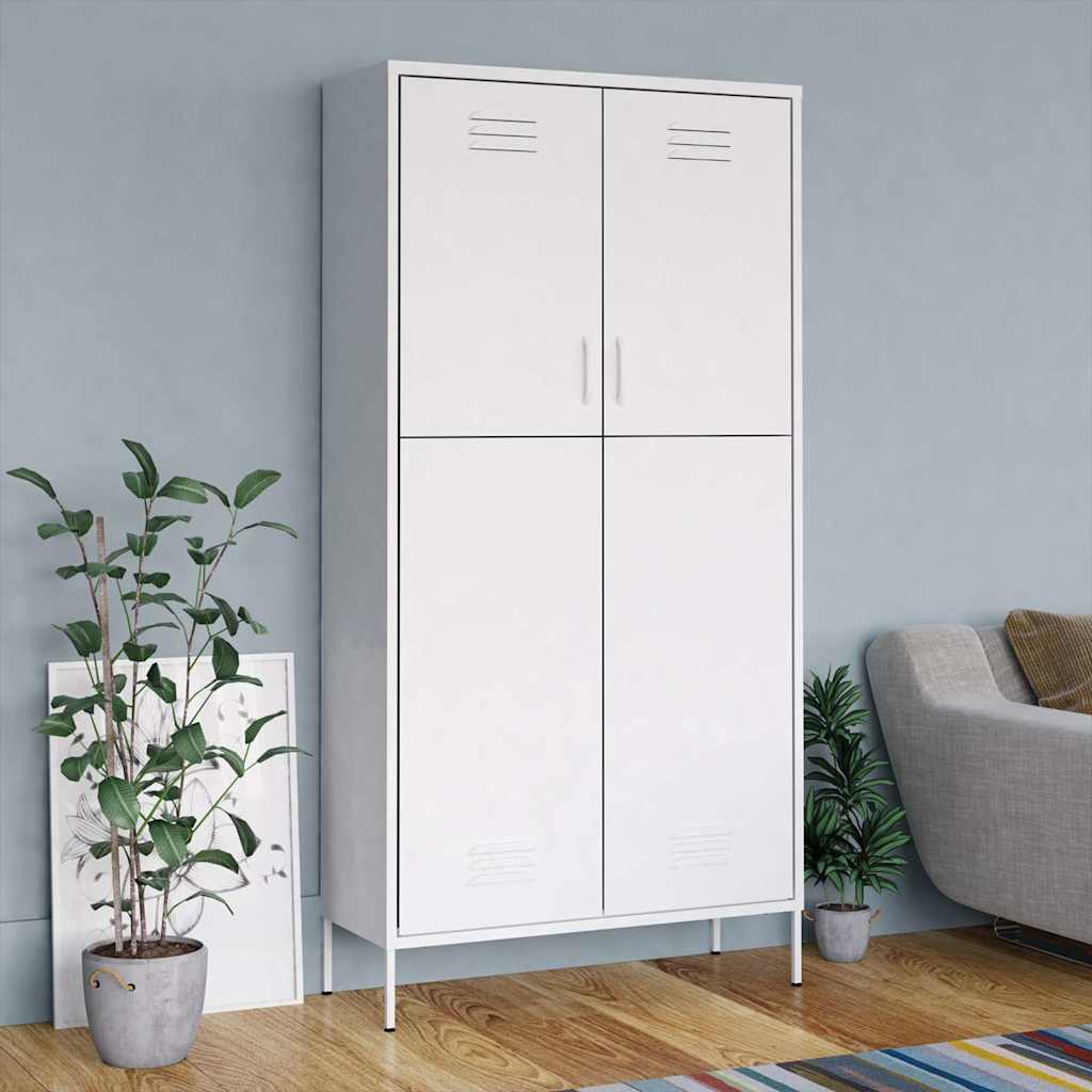 Armoire métallique 2 portes 90 x 50 x 180 cm acier – vue d’ensemble