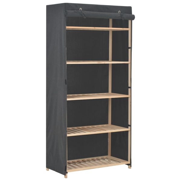 Armoire en tissu cadre bois 79 x 40 x 170 cm – vue d’ensemble