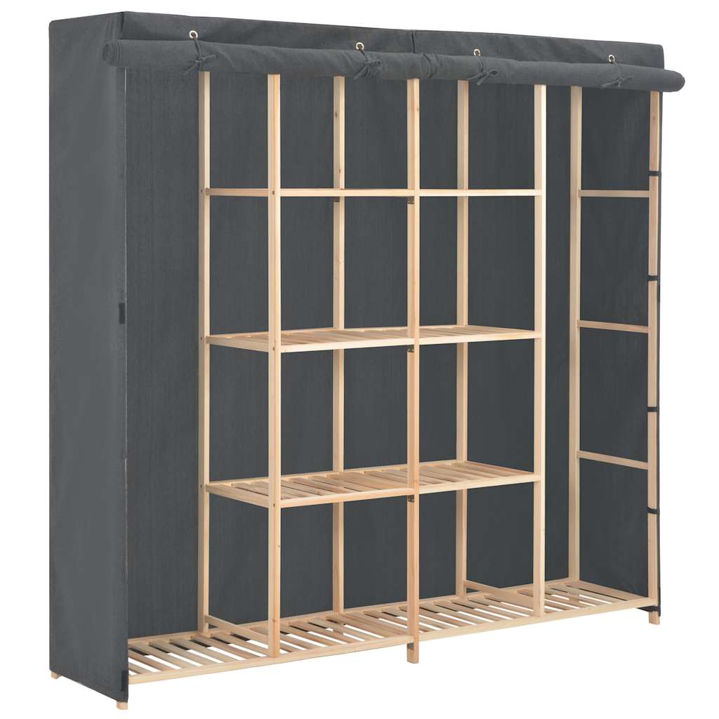 Armoire en tissu cadre sapin 173 x 40 x 170 cm – vue d’ensemble