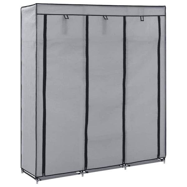 Armoire en tissu avec compartiments 150 x 45 x 175 cm – vue d’ensemble
