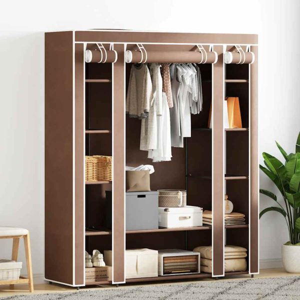 Armoire en tissu avec compartiments 150 x 45 x 176 cm – vue d’ensemble