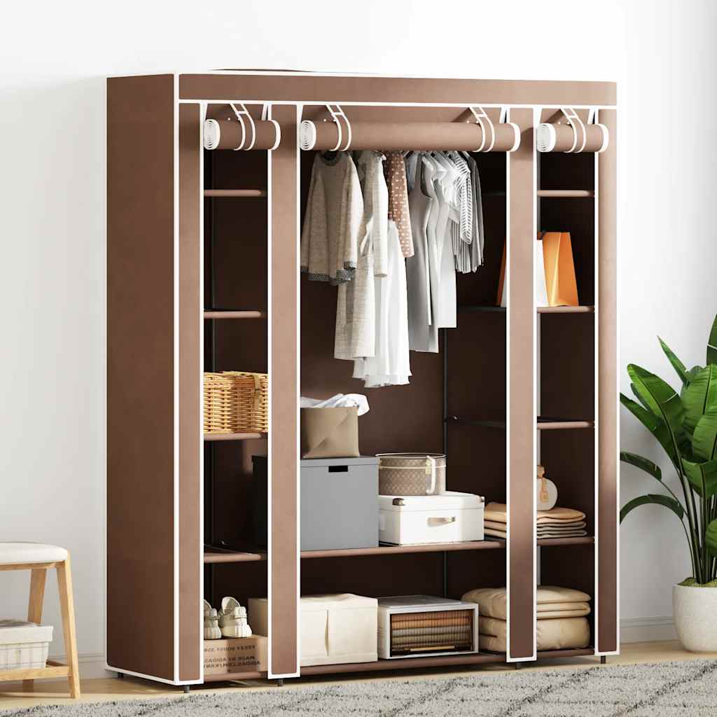 Armoire en tissu avec compartiments 150 x 45 x 176 cm – vue d’ensemble