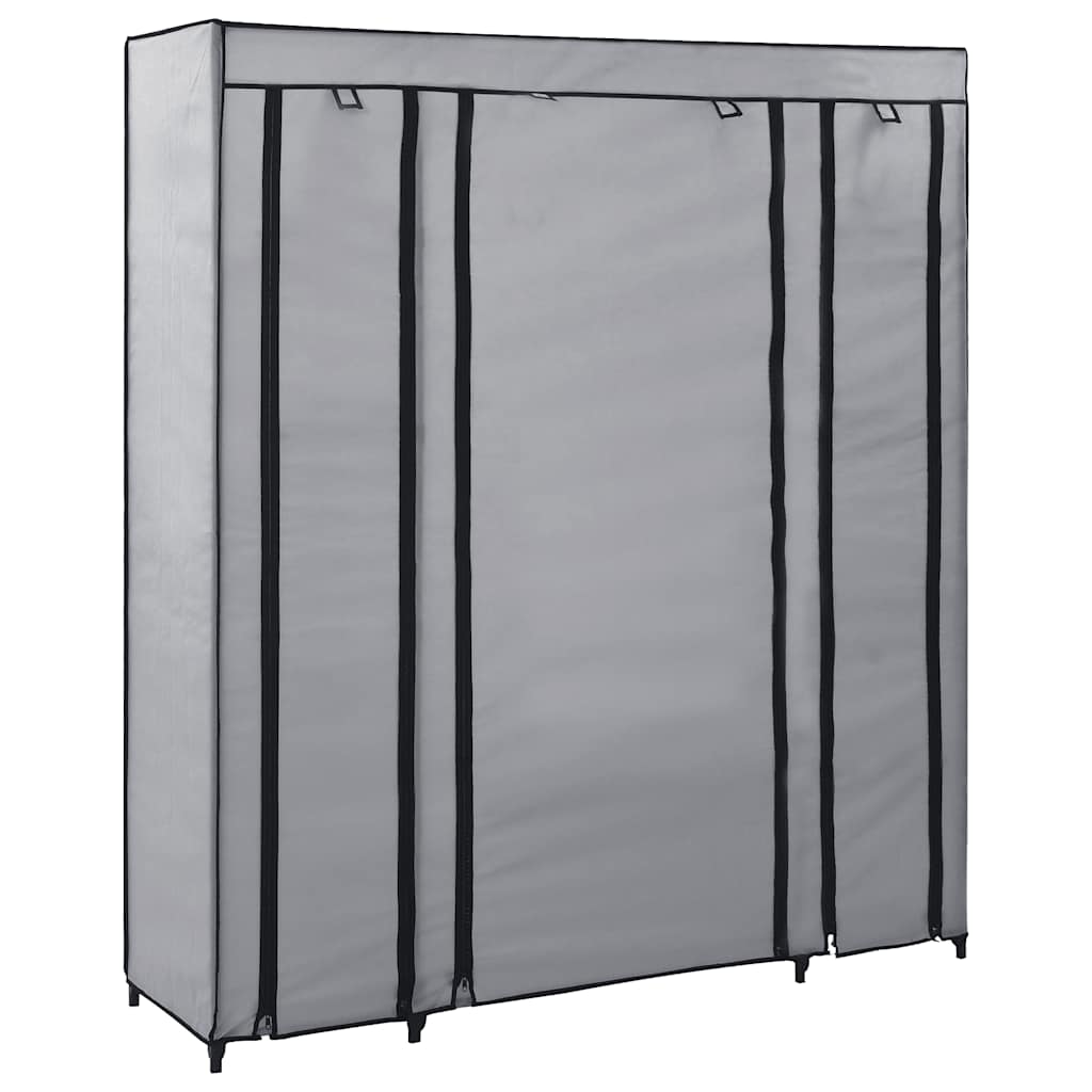 Armoire en tissu avec tiges de penderie 150 x 45 x 176 cm – vue d’ensemble