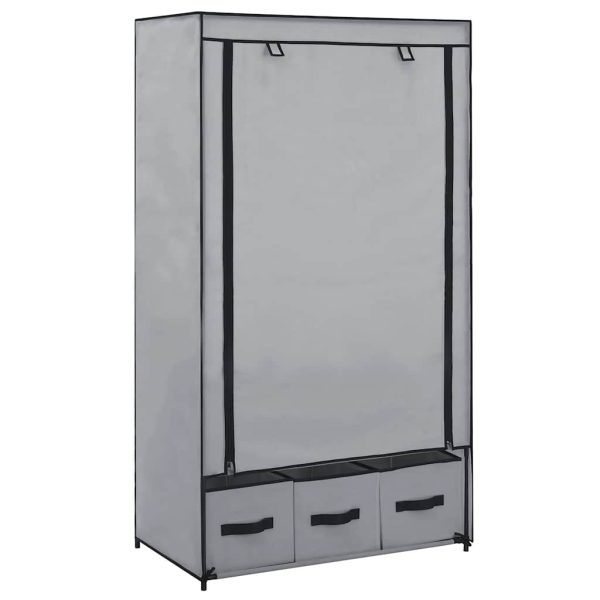 Armoire en tissu avec tiroirs 87 x 49 x 159 cm – vue d’ensemble