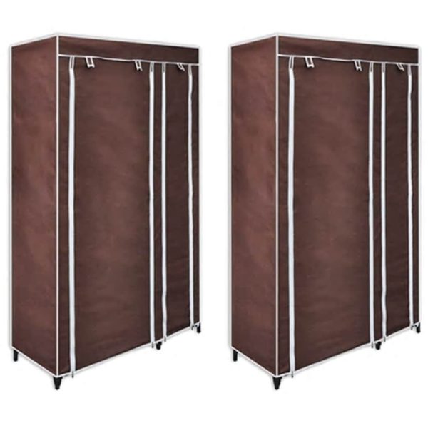Lot de 2 armoires en tissu 110 x 45 x 175 cm – vue d’ensemble